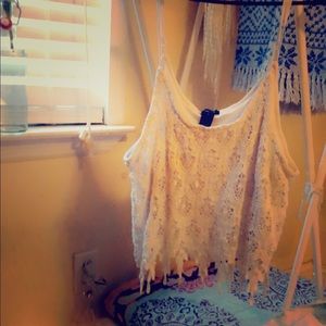 Crochet strappy crop